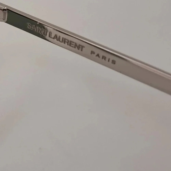 Saint Laurent Men's Aviator Sunglasses Metal Silver Green SL 279 004 61-14-145 - Picture 5 of 16